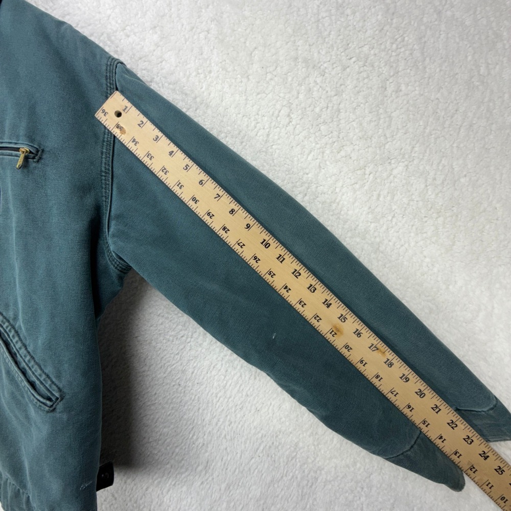 Vintage Carhartt Detroit Jacket Blanket Lined Mens Large J43 HTG Hunter Green - Picture 8 of 16